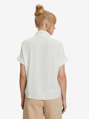 Cartoon Oversize-Bluse mit überschnittenen Ärmeln in Weiß