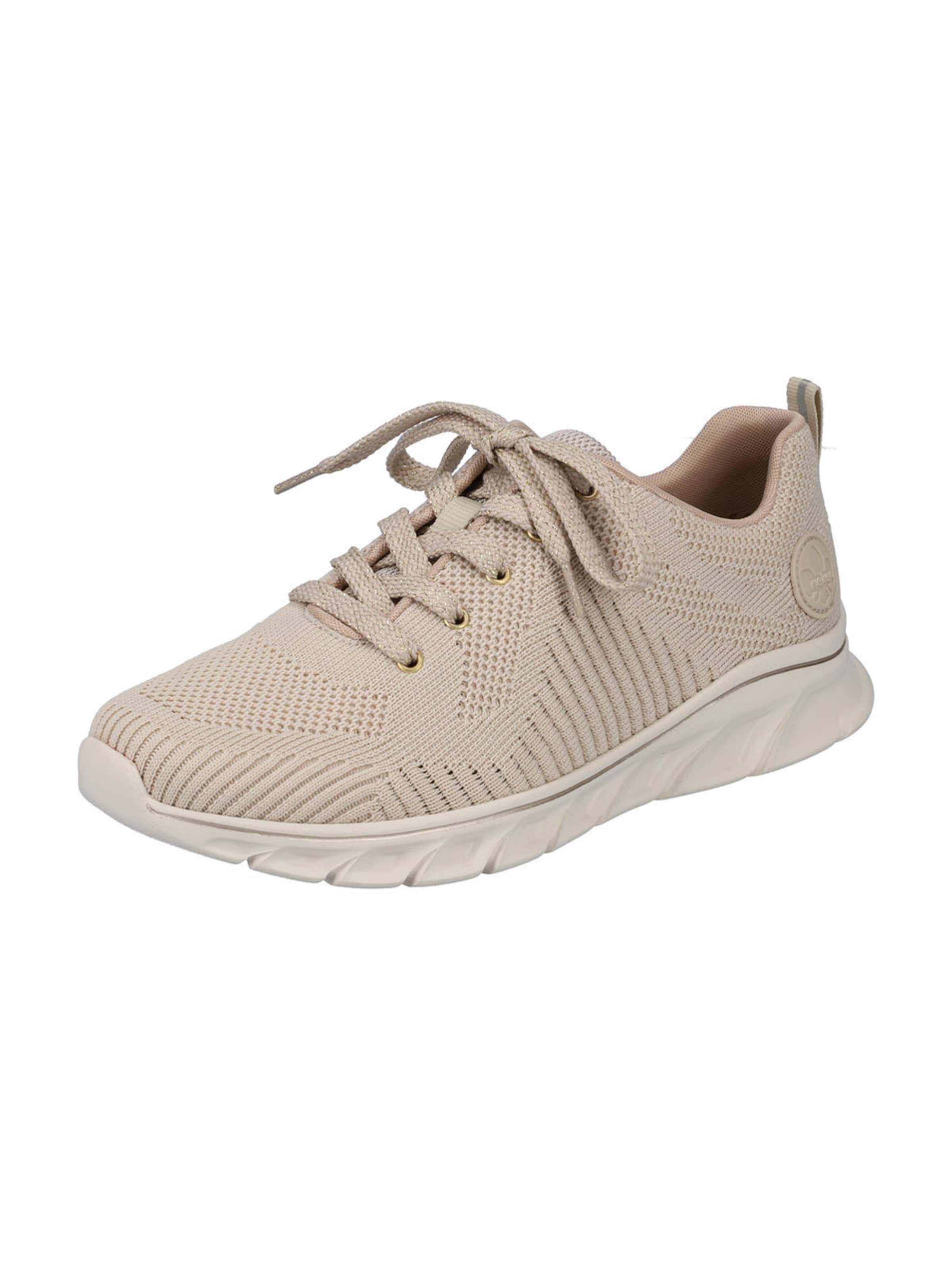 Baskets basses Rieker en beige : devant