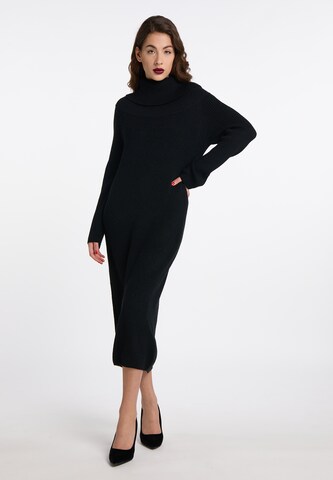 faina - Vestido de malha em preto: frente