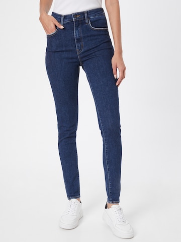 LEVI'S Jeans 'MILE HIGH SUPER SKINNY DARK INDIGO - WORN IN' in Blue: front