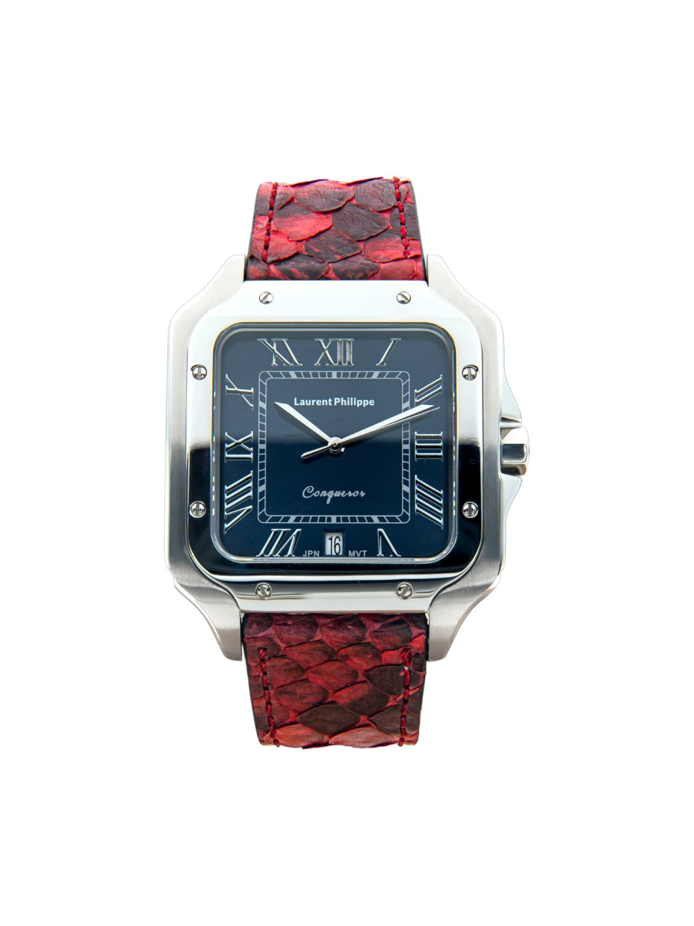 Laurent Philippe - Reloj analógico en azul: frente