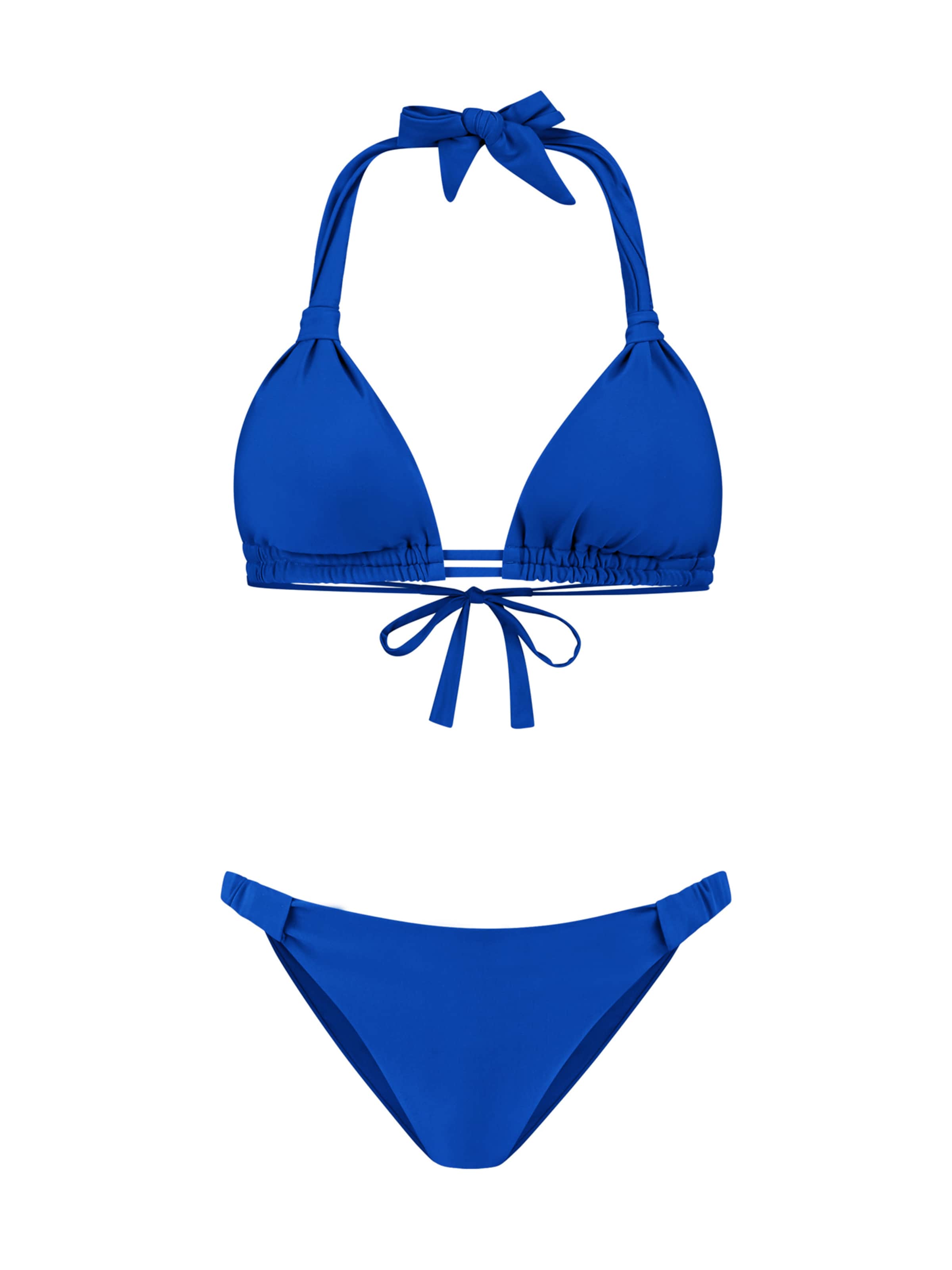 Shiwi Сутиен с триъгълни чашки Бански тип бикини 'Bibi' в синьо: отпред