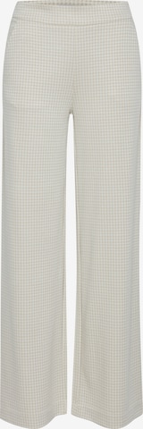 ICHI Wide leg Chino Pants in Beige: front