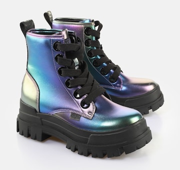 BUFFALO Lace-Up Ankle Boots in Purple