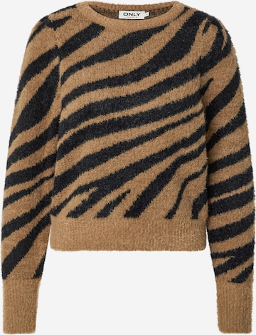 ONLY Свитер 'ONLPIUMO' в Коричневый: спереди