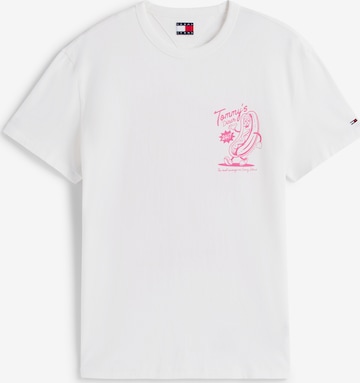 T-Shirt 'NOVELTY FAIR' Tommy Jeans en beige : devant