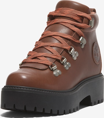 TIMBERLAND Stövlett med snörning i brun: framsida
