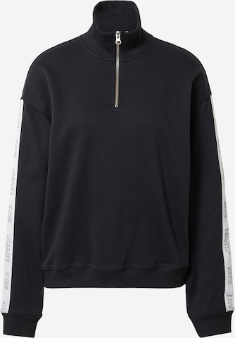 LEVI'S ® Sweatshirt 'Graphic Rue 1/4 Zip Crew' in Black: front