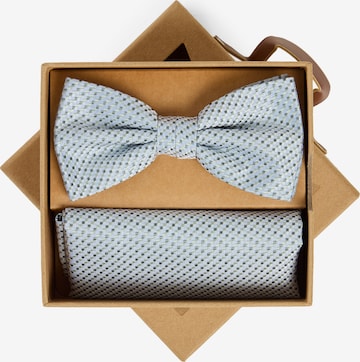 Finshley & Harding London Fliege und Einstecktuch in Silber: Vorderseite