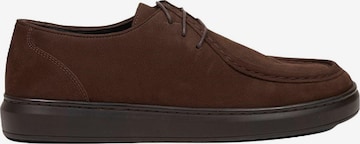 Desa Slip-ons 'DESA Herren-Schnürschuhe aus Nubukleder für den Alltag' in Brown: front