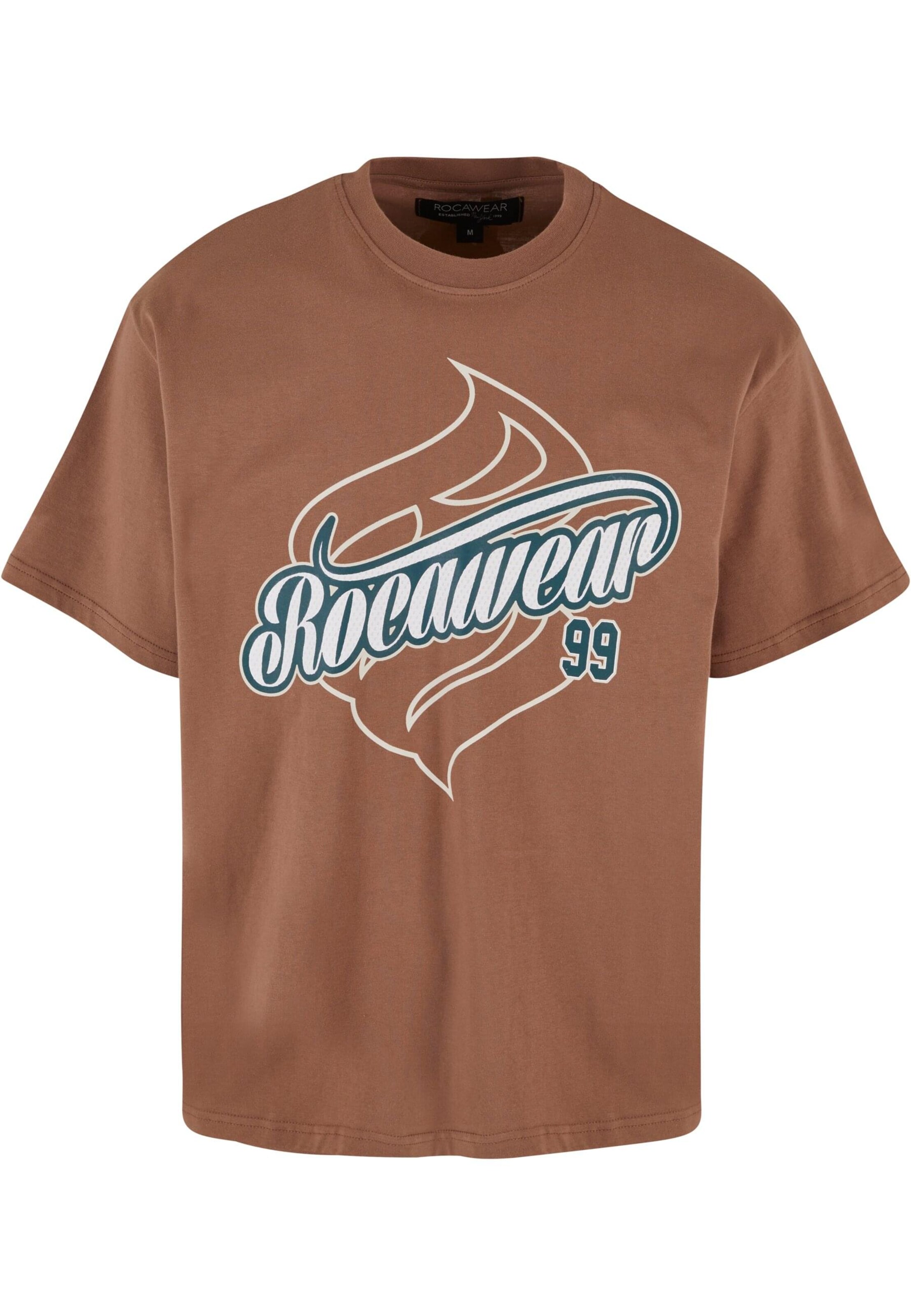 ROCAWEAR T-Shirt 'Luisville' in Braun: Vorderseite