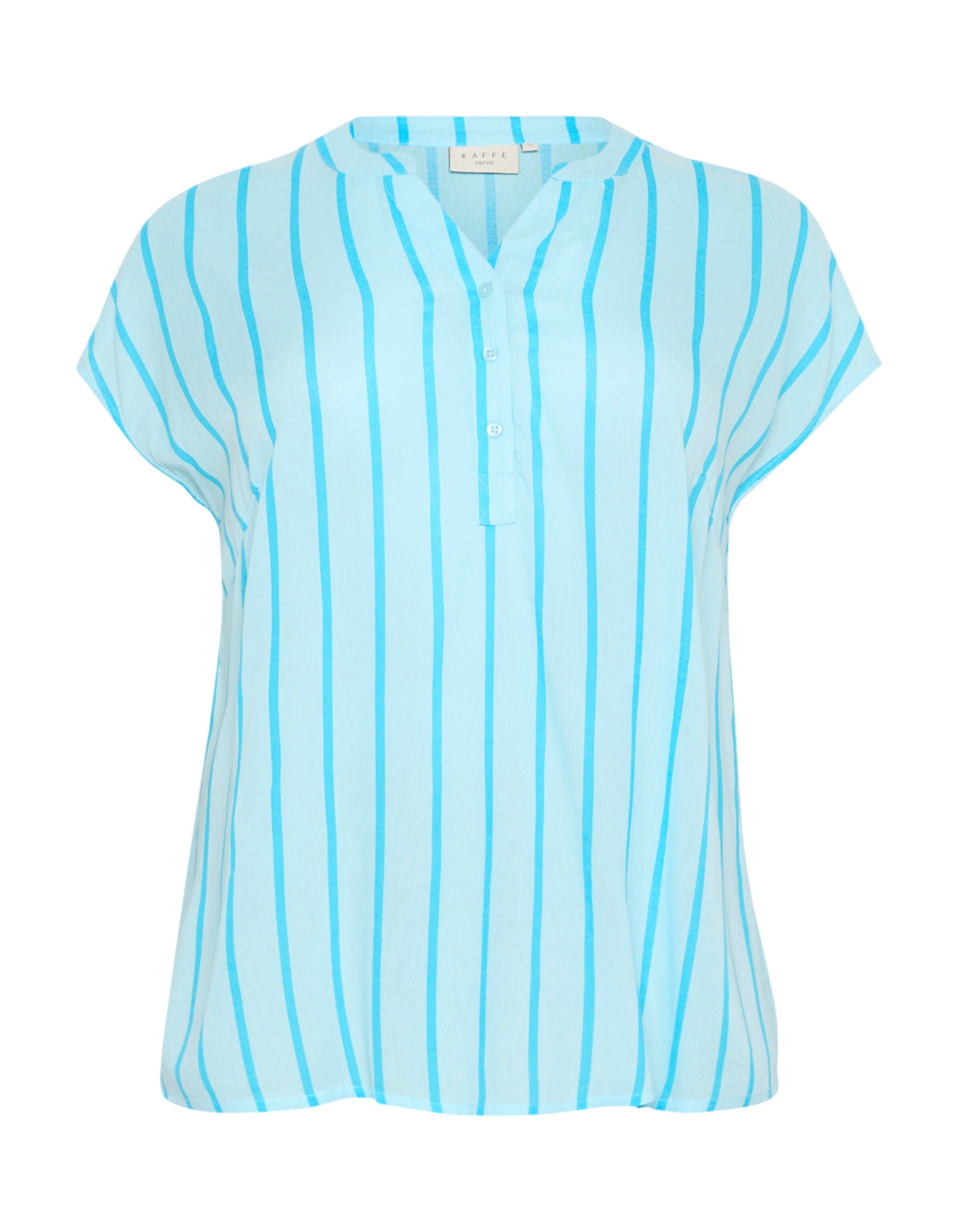 KAFFE CURVE Blúzka 'Sida' - Modrá: predná strana