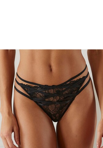 String di PETITE FLEUR GOLD in nero