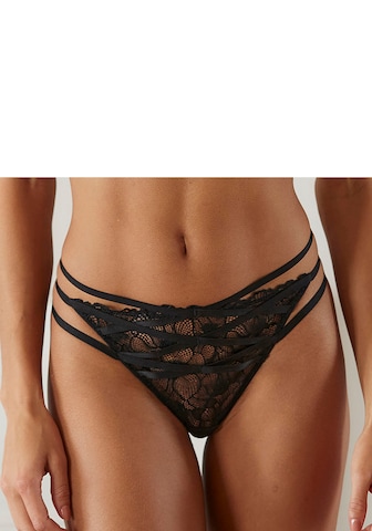 String di PETITE FLEUR GOLD in nero