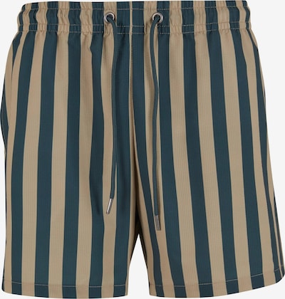Urban Classics Uimashortsit värissä beige / vihreä, Tuotenäkymä