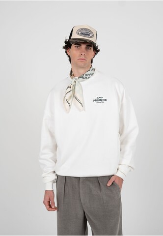 Prohibited Sweatshirt 'In A Rush' in Wit