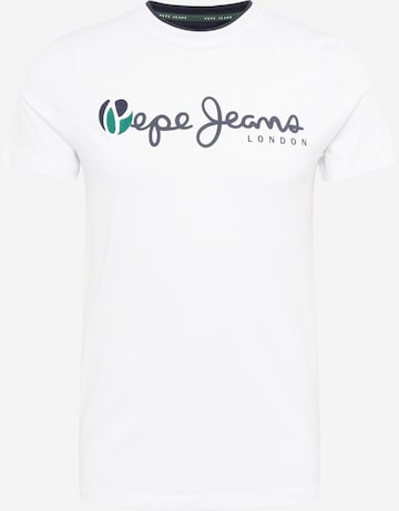 balts Pepe Jeans T-Krekls 'TRUMAN': no priekšpuses