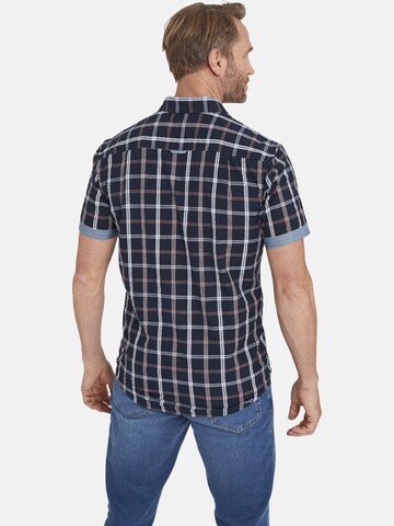 Jan Vanderstorm Comfort Fit Kurzarmhemd ' Berty ' in Blau