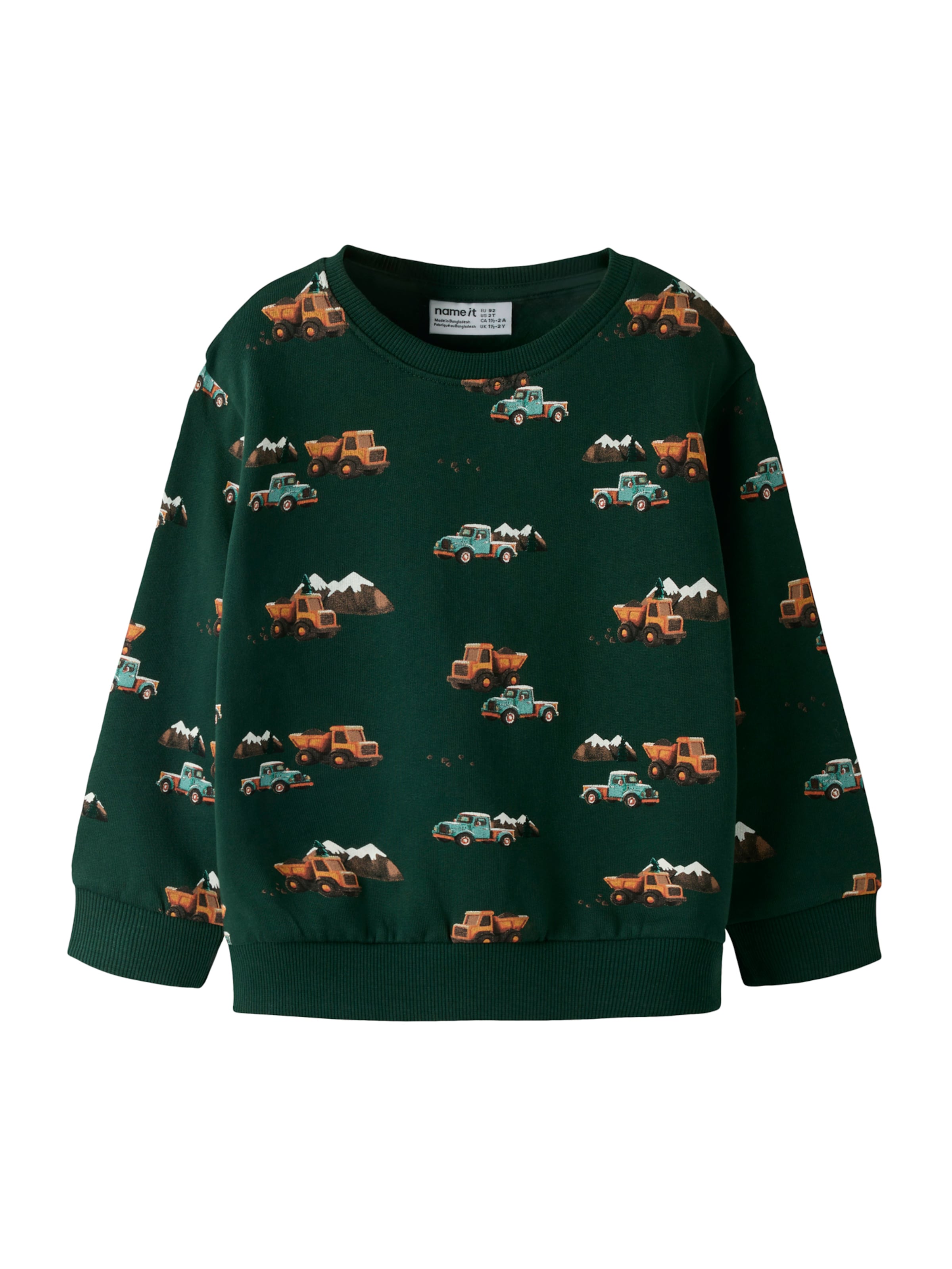 NAME ITSweater majica 'NMMONIKIAN' - zelena boja: prednji dio