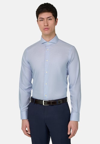 Boggi Milano Slim fit Button Up Shirt ' Napoli' in Blue: front