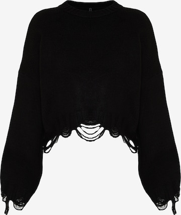 juoda Trendyol Megztinis: priekis