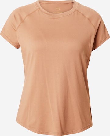 T-shirt fonctionnel 'Gaina' Athlecia en marron : devant