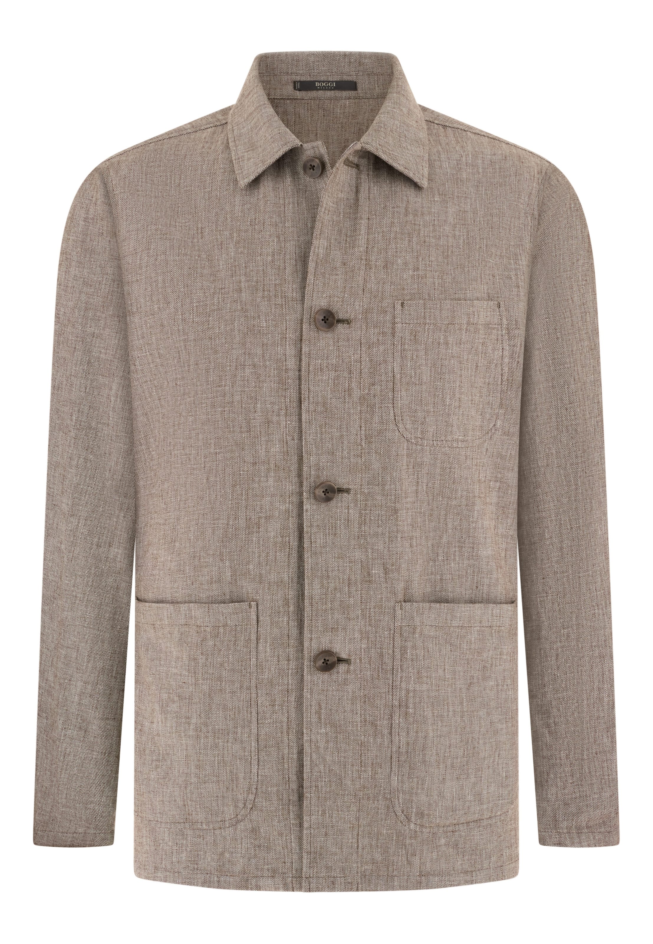 Veste mi-saison Boggi Milano en marron : devant