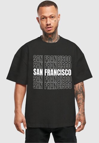 Merchcode T-Shirt 'San Francisco' in Schwarz: predná strana