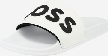 BOSS - Zapatos abiertos 'Kirk' en blanco: frente