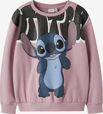 NAME IT Sweatshirt 'NKFODIMI STITCH' in Lila: Vorderseite