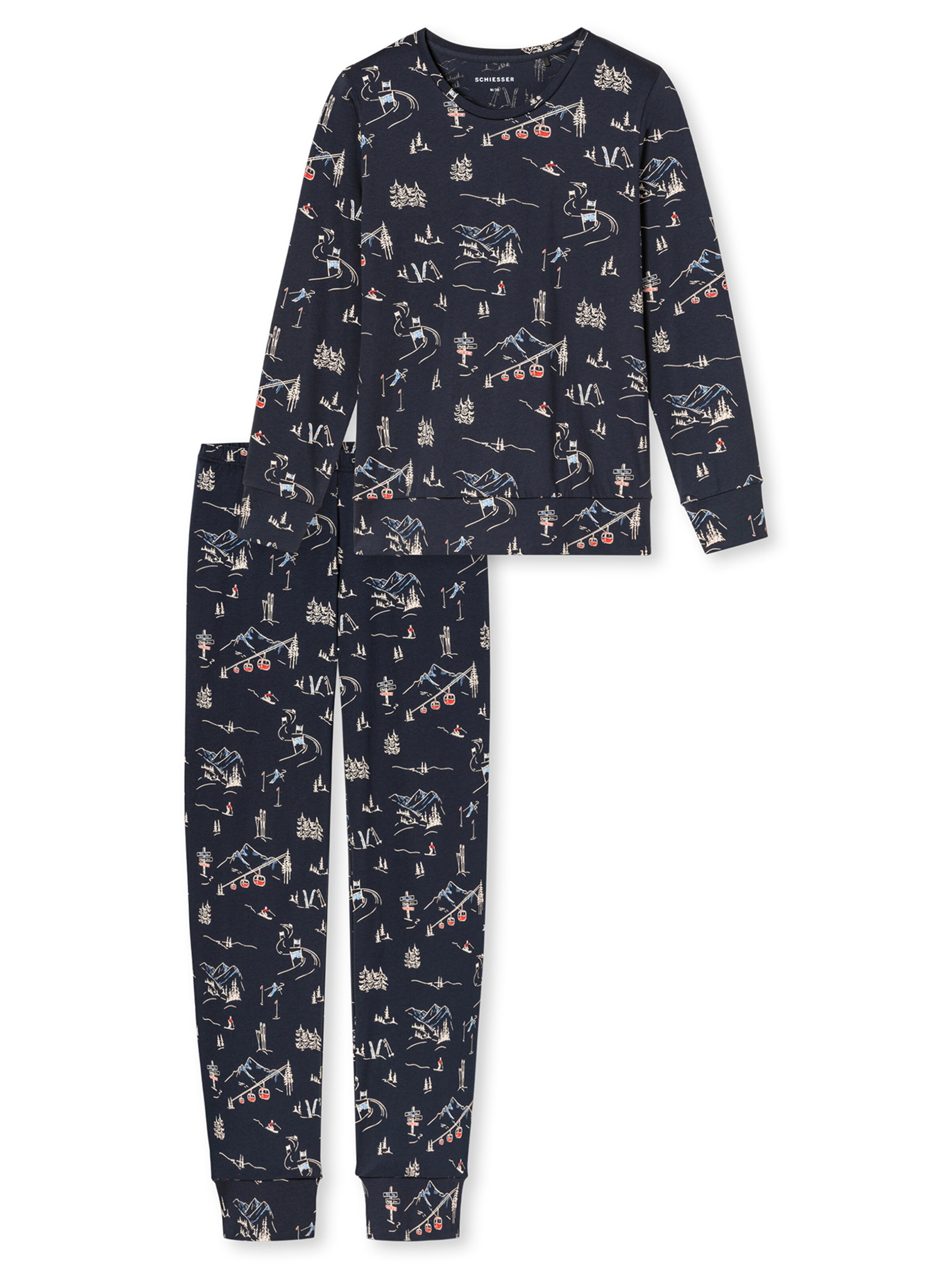 SCHIESSER Pajama ' Family ' in Blue: front