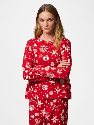 PIECES Pyjamas 'PCNaya X-Mas' i rød