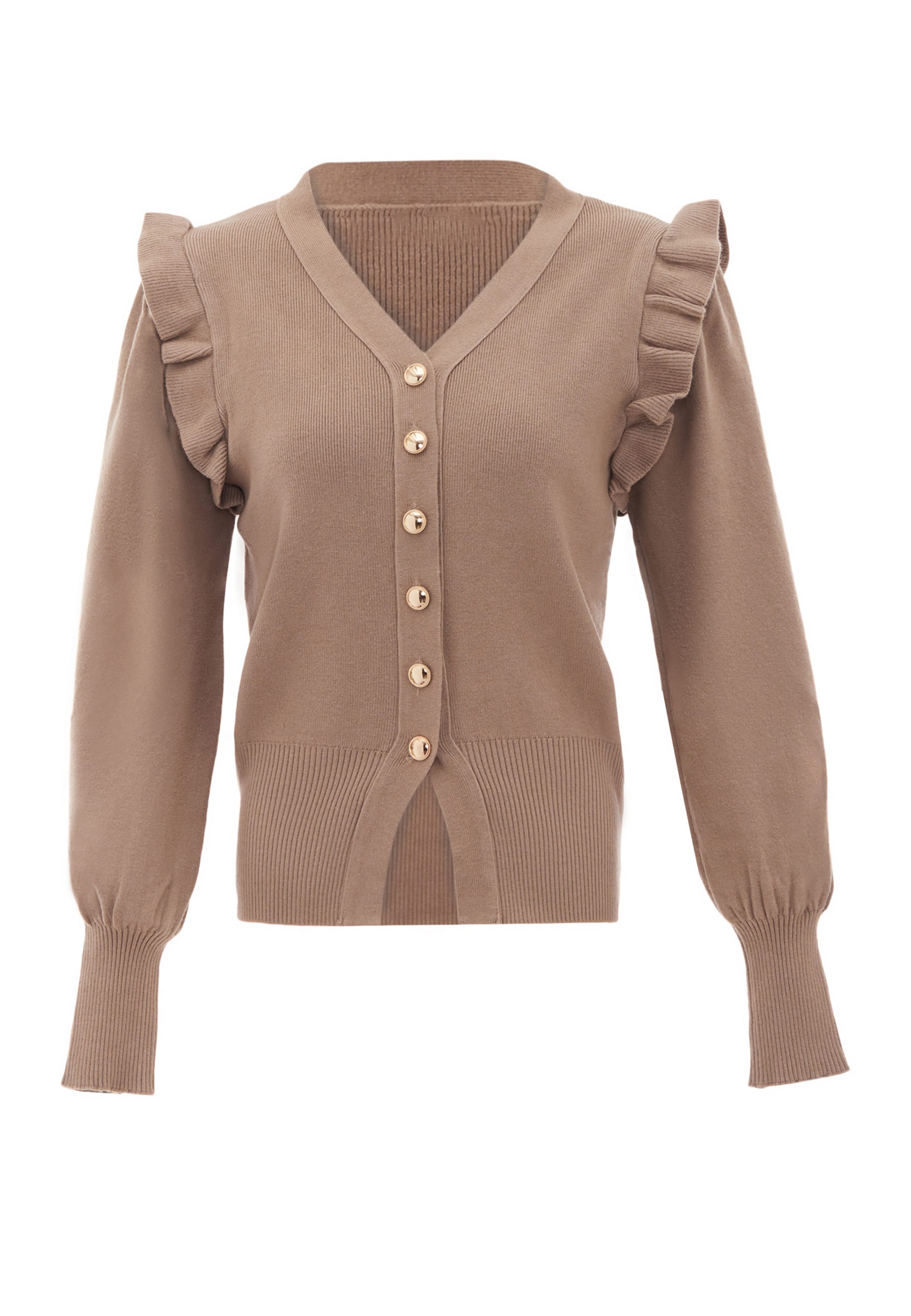 NAEMI Strickjacke in Beige: Vorderseite
