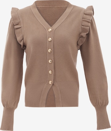 NAEMI Strickjacke in Beige: Vorderseite