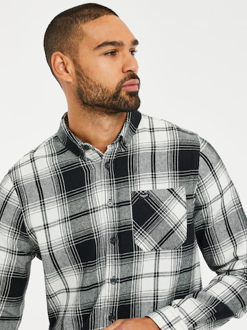 Threadbare Regular Fit Hemd 'Franco' in Schwarz