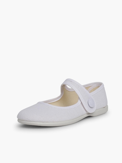 Pisamonas Ballerines en 27 en blanc, Vue avec produit