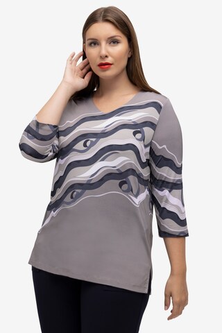 T-shirt Ulla Popken en gris : devant