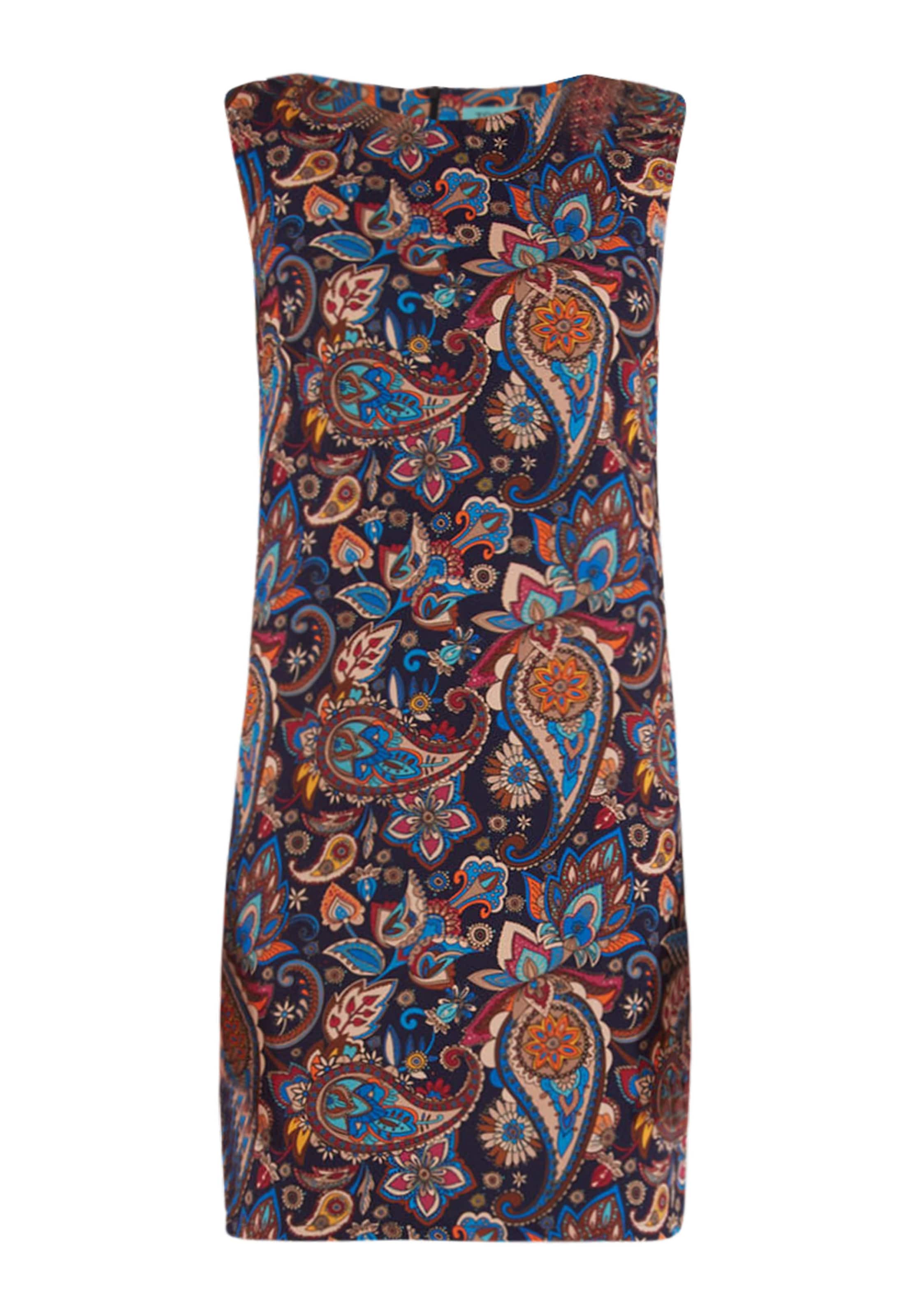 TOOche Etuikleid in dunkelbeige / blau / rostbraun, Produktansicht