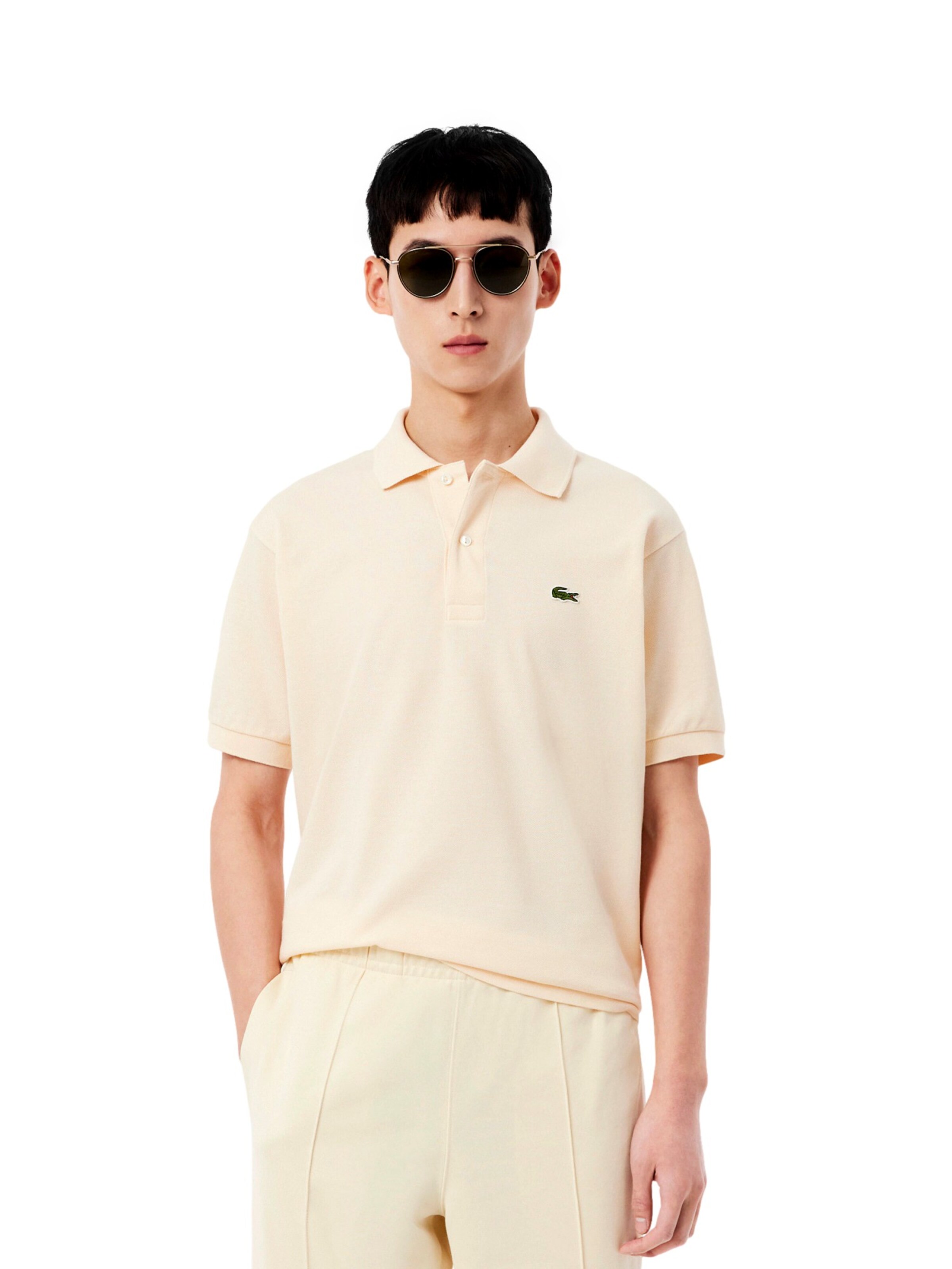 LACOSTE Regular fit Shirt in Beige: front