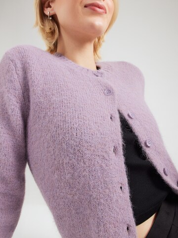 Monki Knit cardigan in Purple