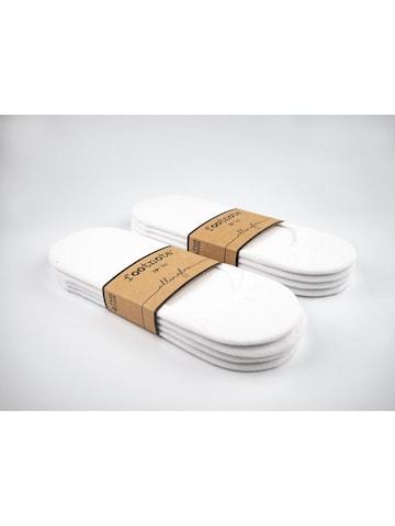 footnote Ankle socks 'Footnote Füßlinge - unsichtbare Low Cut Sneakersocken mit Silikon - 8 Paar' in White