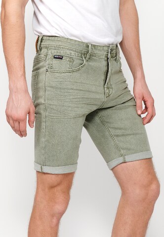 KOROSHI Regular Jeans in Green: front