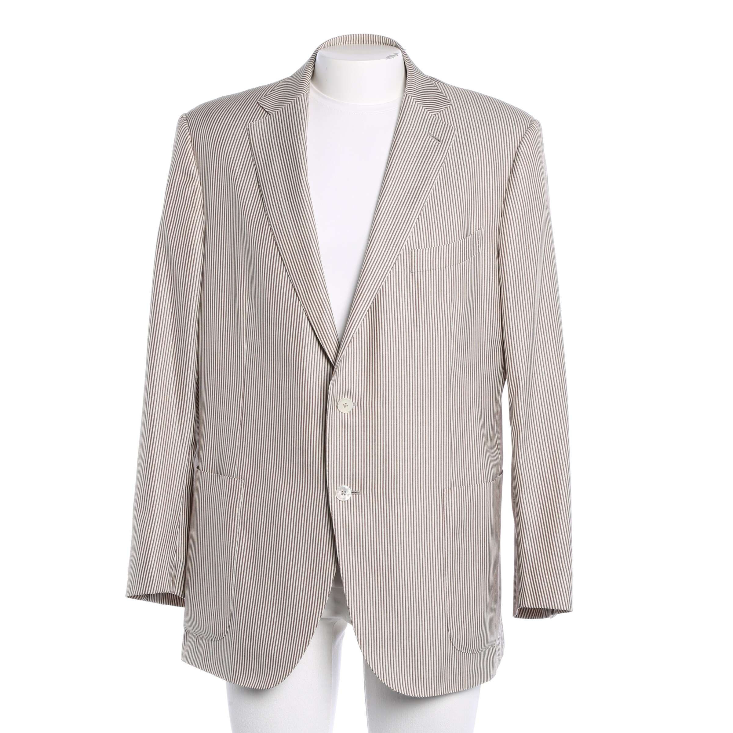 Zegna Suit Jacket in XXL in Cream / Brown, Item view