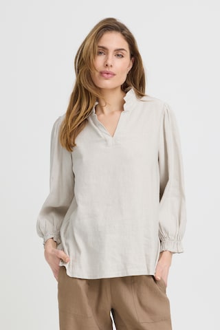 Chemisier 'Pzluca Frill' Pulz en gris : devant