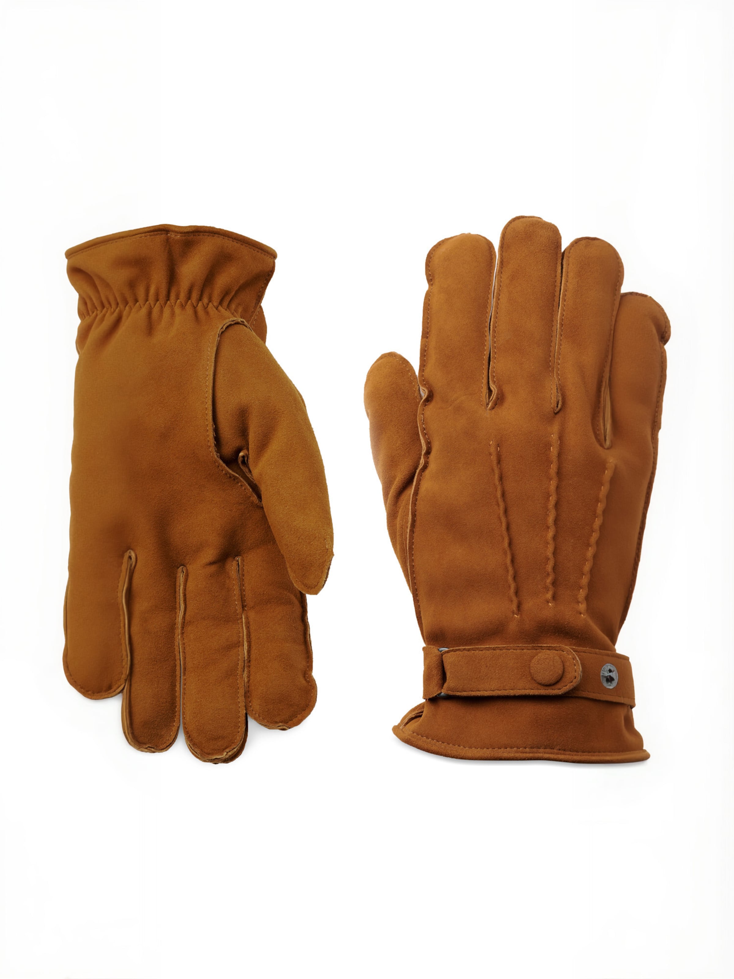 Fawler Vingerhandschoenen ' Axis ' in Bruin: voorkant