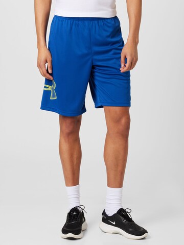 Loosefit Pantalon de sport UNDER ARMOUR en bleu : devant