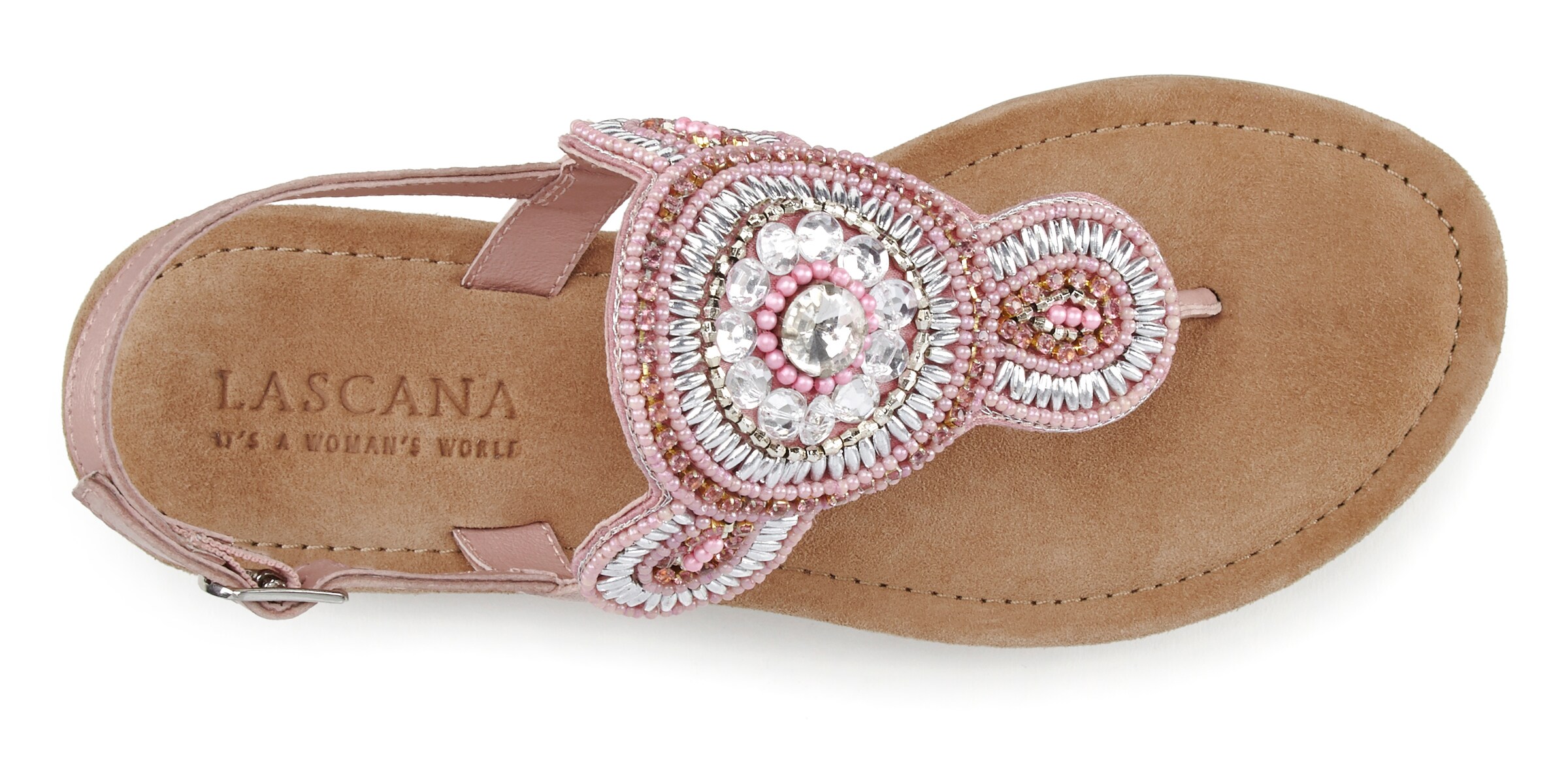 LASCANA T-bar sandals in Pink