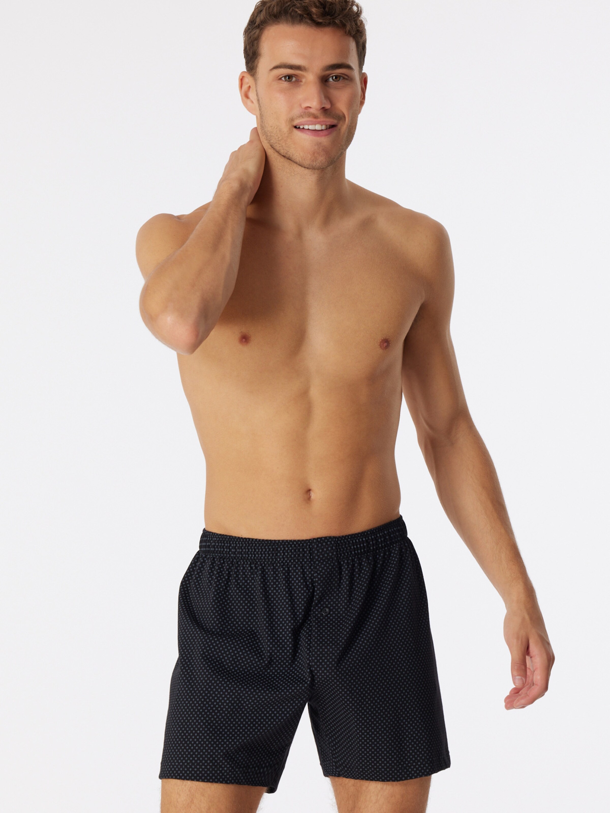SCHIESSER - Calzoncillo boxer ' Cotton Casuals ' en negro