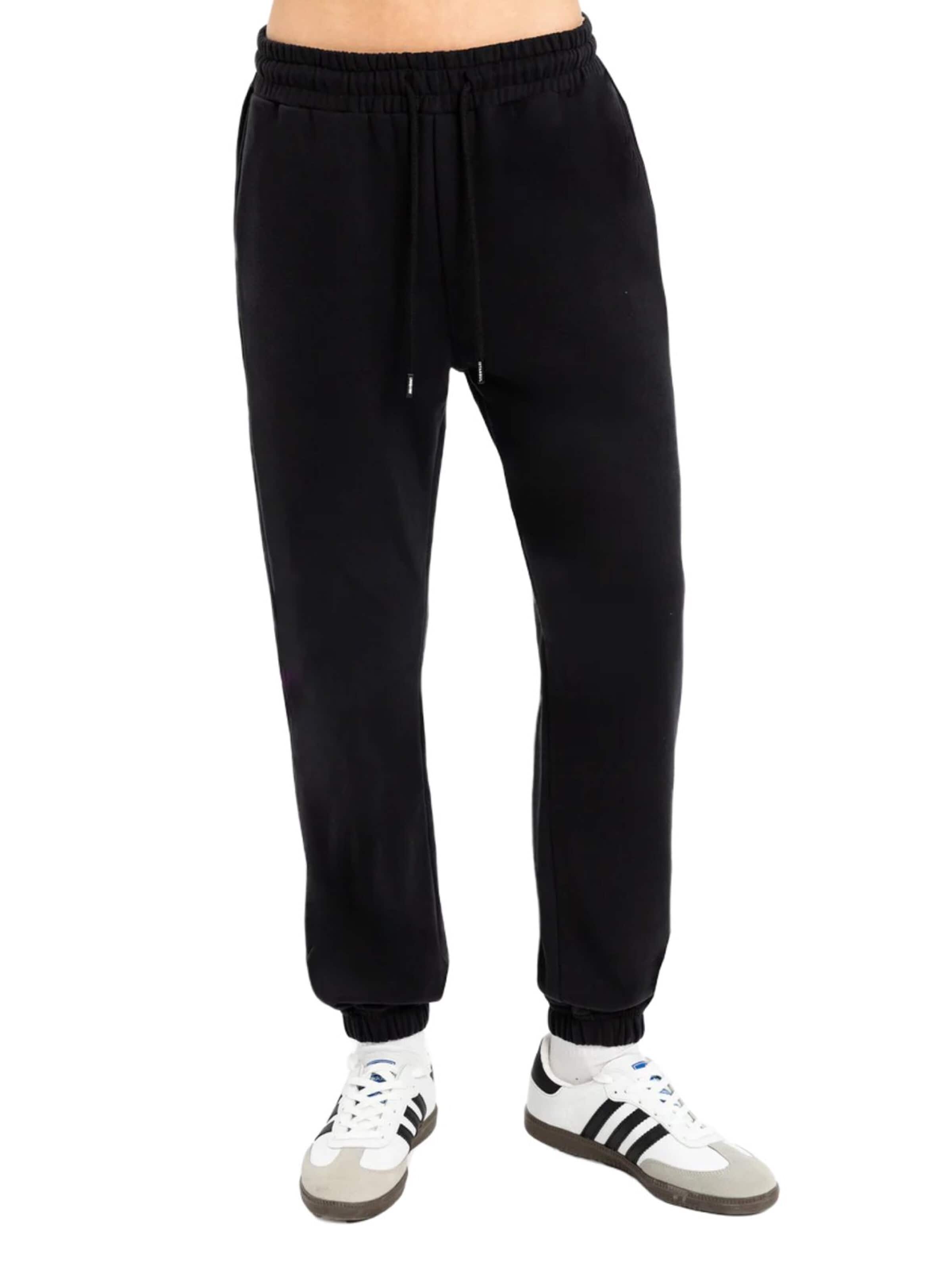 UNIQVIBE Tapered Broek in Zwart: voorkant