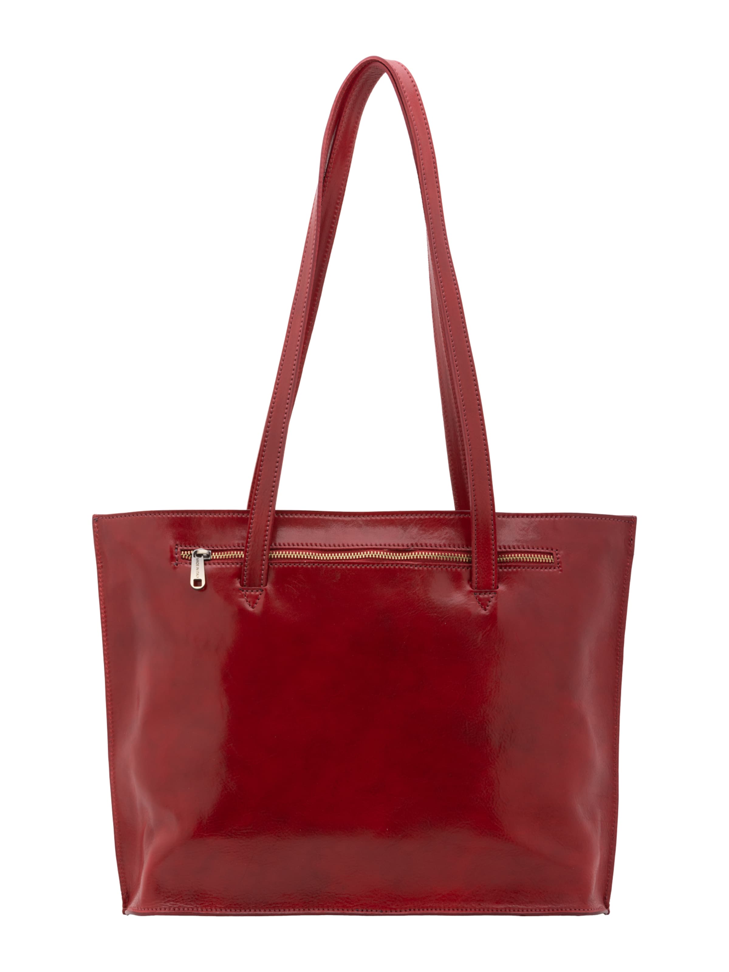 Borsa a spalla 'Borsa a Spalla Donna Pelle Vera Vacchetta - Chiusura Zip Made in Italy' di I Fratelli in rosso